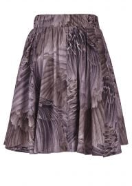 Full pleat skirt feather print at Seven7